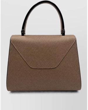 Valextra Iside Mini Leather Shoulder Bag - Brown