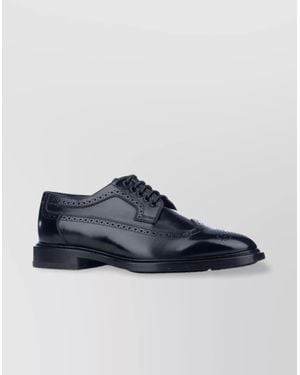 Celine Lace-Up Leather Brogue Shoes - Blue