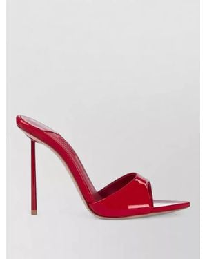Le Silla Bella Mule Open Toe Stiletto Patent - Red