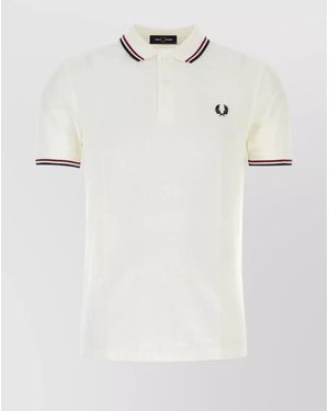 Fred Perry Cotton Piqué Polo Shirt - White