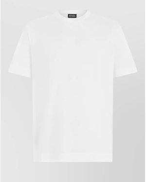 ZEGNA Cotton Straight Cut Short Sleeve T Shirt - White