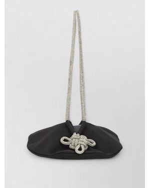 Kara Crystal Mesh Clutch Bag - White