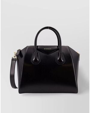 Givenchy Antigona Small Leather Shoulder Bag - Black