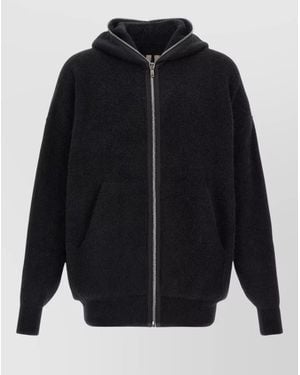 Rick Owens Relaxed Hooded Jacket Casual Style Pockets - Blue