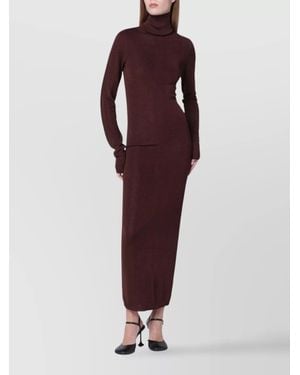 Entire studios Turtleneck Maxi Dress - Purple