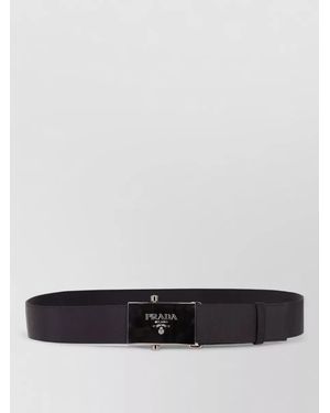 Prada Logo Buckle Belt Adjustable Strap - White