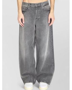 Golden Goose Denim Mid-Rise Wide-Leg Jeans - Grey