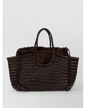 Dragon Diffusion Large Woven Beach Bag Dual Handles - Black