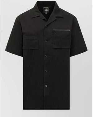 Y-3 Short Sleeve Shirt Multiple Chest Pockets - Black