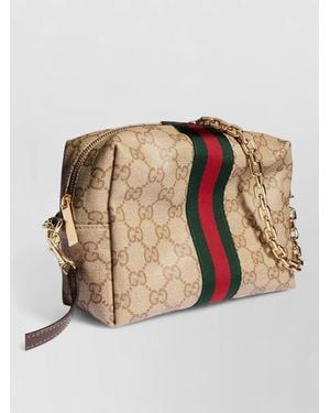 Gucci Mini Ophidia Fabric Clutch Bag - Natural