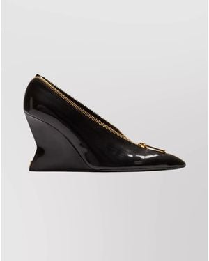 Balmain Leather Court Shoes - Black