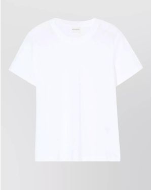 Closed Cotton Crew Neck Short Sleeve T-Shirt - White