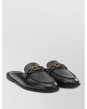 Pinko Leather Loafers - Grey