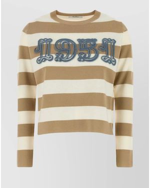 Max Mara Striped Wool Jumper - Metallic