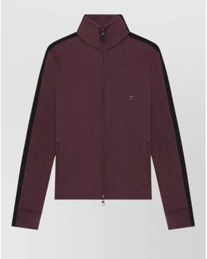 Courreges Polyester Two-Tone High-Neck Zip Sweatshirt - Purple