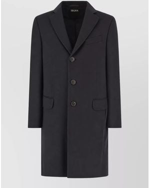 ZEGNA Cashmere Wool Blazer - Blue