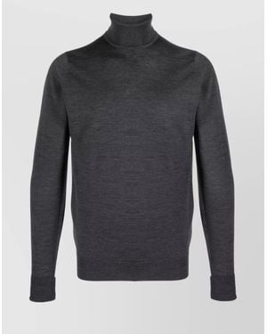 John Smedley High Neck Fine Knit Sweater - Gray