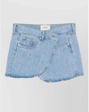 Coperni Denim Asymmetric Mini Skirt - Blue