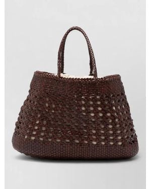 Dragon Diffusion Na Leather Woven Tote Bag - Brown