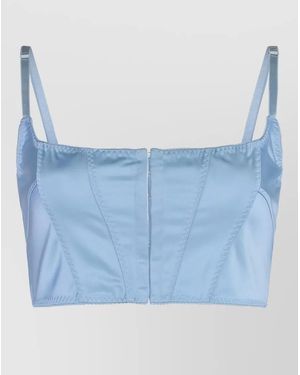 Anna October Cropped Tank Top - Blue
