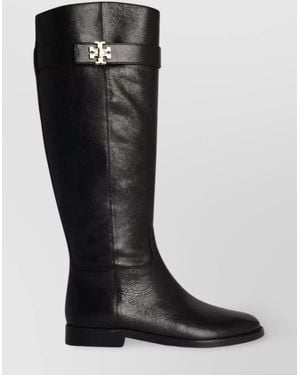 Tory Burch Leather Knee-High Riding Boots - Black