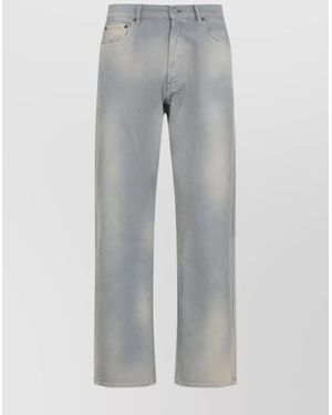 Prada Cotton Corduroy Straight-Leg Trousers - Grey