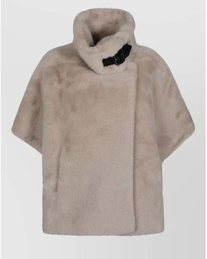 Pinko Faux Fur Coat - Natural