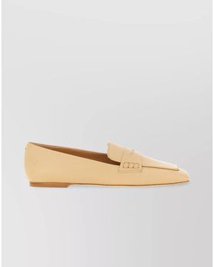 Aeyde Leather Loafers - Natural