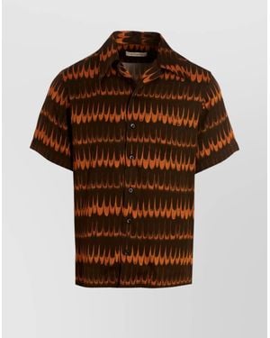 Wales Bonner Viscose Bowling Shirt - Brown