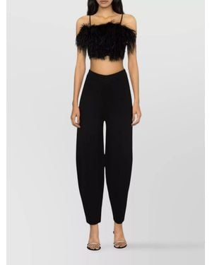 GAUGE81 Elastic Waistband Wide Leg Pants - Black