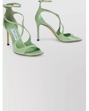Jimmy Choo Leather Woven Ankle-Strap Sandals - Green