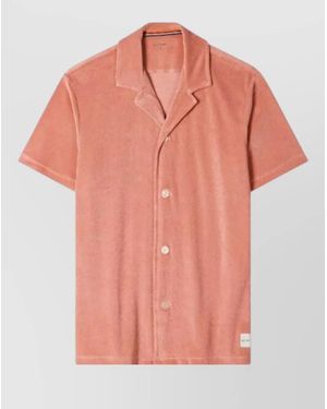 Paul Smith Terry Shirt Short Sleeves Collar - Pink