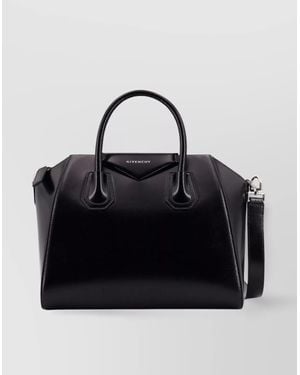 Givenchy Small Leather Shoulder Bag With Structured Shape - Black