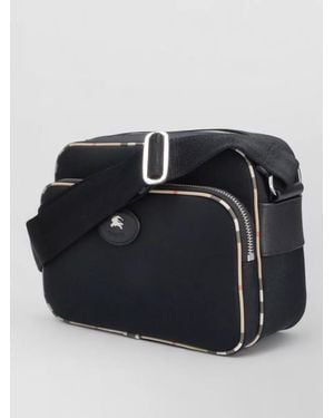 Burberry Check Crossbody Bag - Black