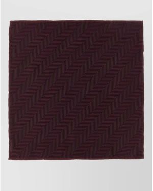 Brunello Cucinelli Silk Chevron Pocket Square - Purple