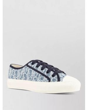 Dior Lace Up Sneakers Contrast Sole Low Top - Blue