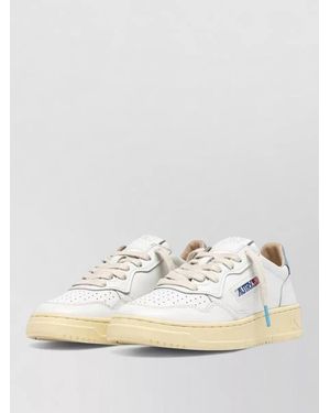Autry Low Top Leather Sneakers Rubber Sole - Natural