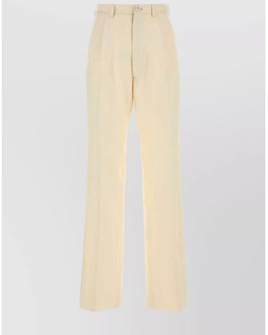 Maison Margiela Mohair Silk Straight Trousers - Natural
