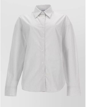 Filippa K Striped Relaxed-Fit Shirt - White