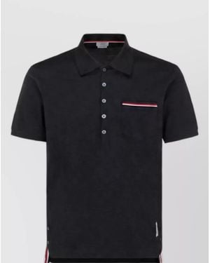 Thom Browne Cotton Polo Shirt - Black