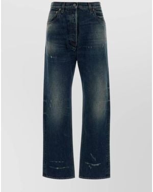Prada Denim Straight-Leg Trousers - Blue