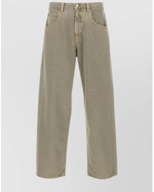 Agolde Denim Baggy Wide-Leg Jeans - Natural