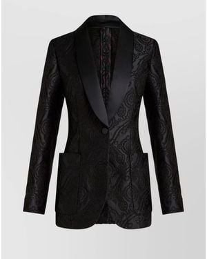 Etro Silk Jacquard Blazer - Black