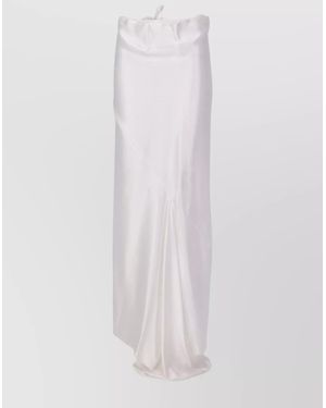 Ann Demeulemeester Long Draped High Waist Maxi Skirt - White