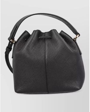 Ferragamo Calf Leather Bucket Bag - Black