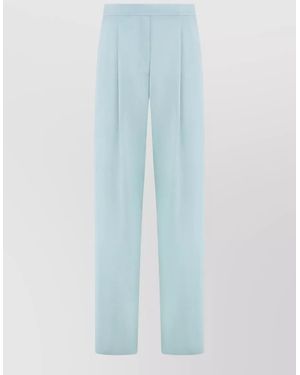 Pinko Montano High Waist Viscose Tailored Pants - Blue