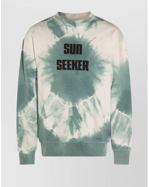 Mauna Kea Crew Neck Graphic Print Sweatshirt - Green