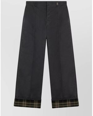 Burberry Pants Featuring Lapels And Wide Leg - Black