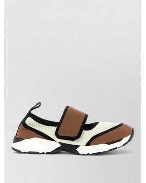 Marni Running Mary Jane Slip-On Trainers - Metallic