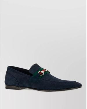 Gucci Suede Leather Monk Shoes - Blue